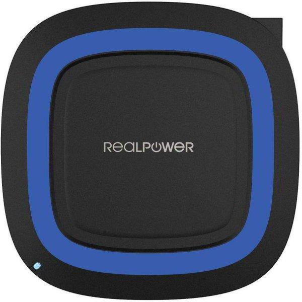 RealPower 257640 Vezeték nélküli töltő (10W) - Fekete / Kék