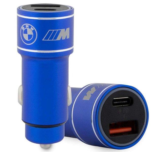 BMW 2x USB-C / USB 3.0 Autós töltő - Kék (20W) (BMW000638)