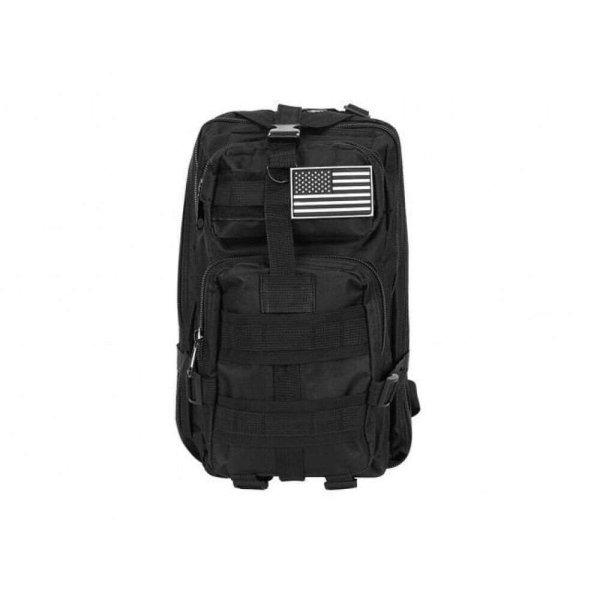 Army MBrands hátizsák, , vízálló, amerikai zászló, 26L - Fekete