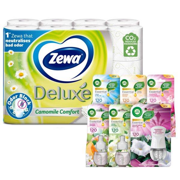 Zewa Deluxe Camomile Comfort 3 rétegű Toalettpapír 24 tekercs + Air Wick
Electrical Csomag