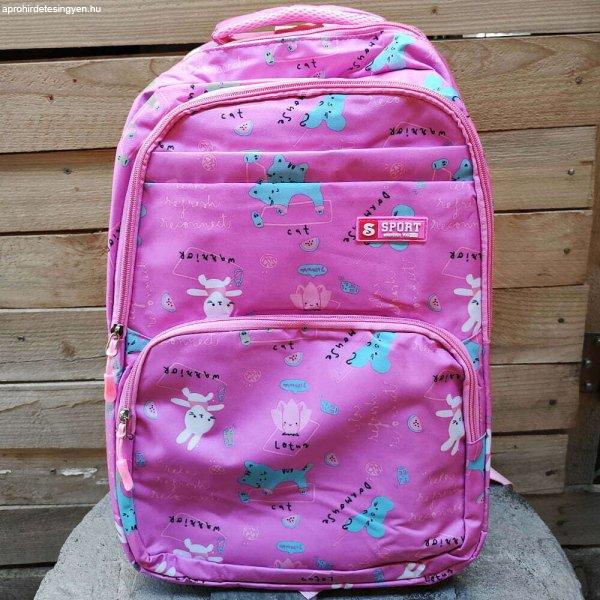 MBrands Gyerek hátizsák, macska- és nyúlmintás, méret 50 x 30 x 18, 27L -
rózsaszín