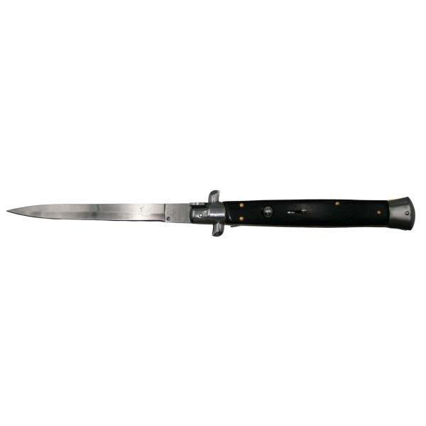 Automata kés, olasz penge, Stiletto, rozsdamentes acél, 33 cm, borító
mellékelve