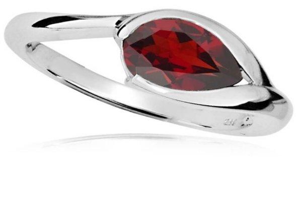 MOISS Elegáns ezüst gyűrű piros gránáttal RG000
60 mm