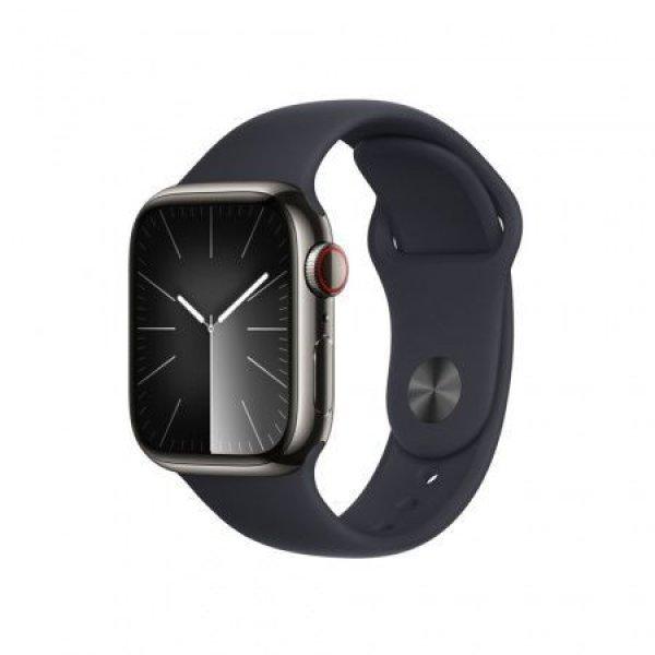 Apple Watch S9 Cellular 41mm Graphite Stainless Steel Case with Midnight Sport
Band M/L