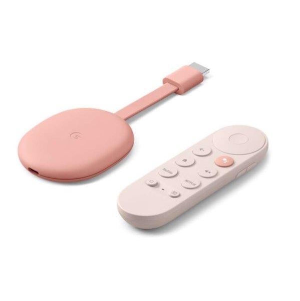 Google Chromecast lejátszó + Google TV - Rózsaszín