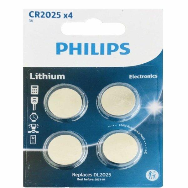 Elemek Philips CR2025P4/01B 3 V 4 egység