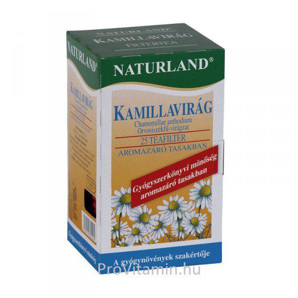 Naturland Kamillavirág tea, filteres 25x1g