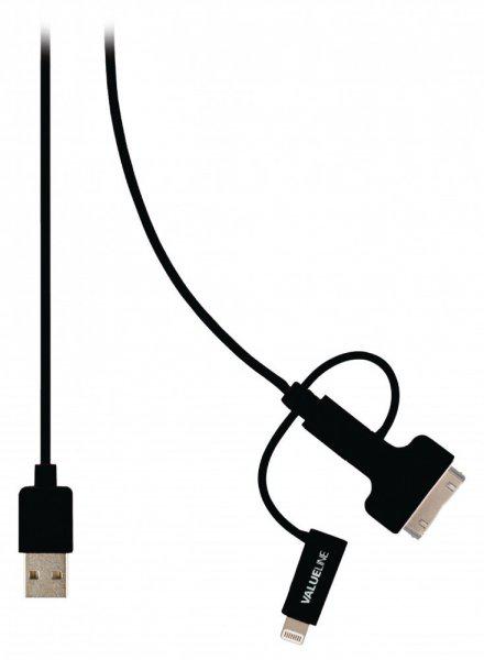3 az 1-ben Szinkron és Töltő kábel USB Micro B Dugasz + Dokk