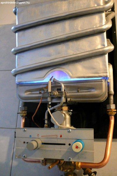 Gázszerelő Fég V4 vízmelegítő javítás szerviz felújítás
