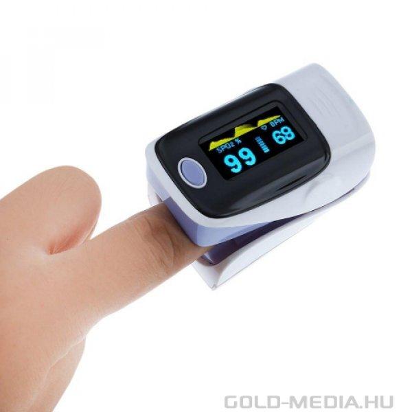 Ujj pulzus és oxigén mérő - Fingertip Pulse Oximeter - V