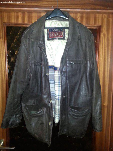 Brando férfi velúr bőr kabát XL-es eladó