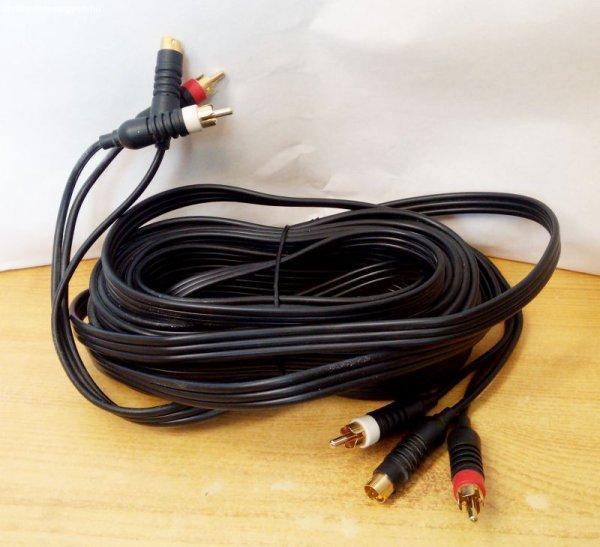 S-video-audio kábel aranyozott csatlakozókkal 10m