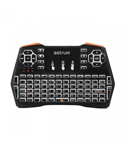 Astrum KW360 vezeték nélküli billentyűzet LED háttérvilágítással,
multi-touch funkció (Smart TV kompatibilitás), angol kiosztás