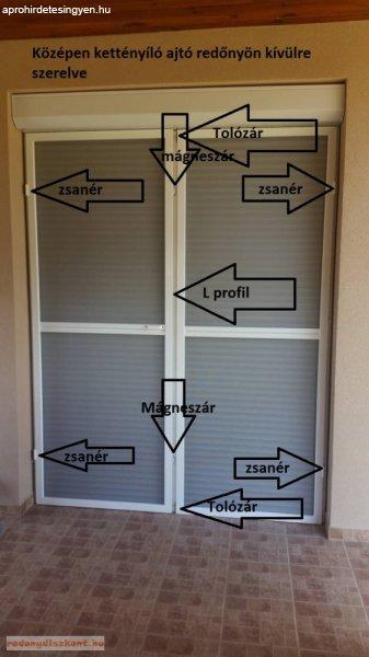 2. Szúnyogháló ajtó szett - egyedi méretre gyártott (KÉTSZÁRNYÚ,
KETTÉNYÍLÓ SZÚNYOGHÁLÓ AJTÓ!!!)