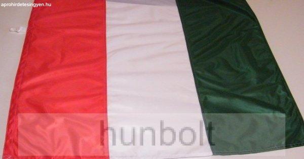 Nemzeti színű álló zászló 90x150 cm, hurkolt, bal oldalon karabinerrel