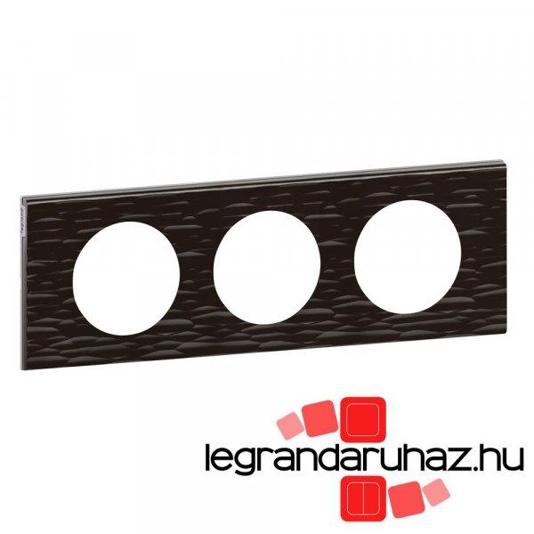 Legrand Céliane hármas keret, fekete corian, Legrand 069023