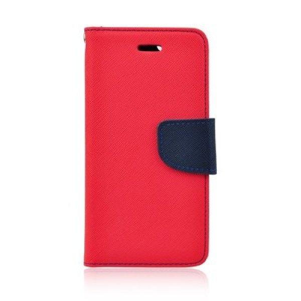Fancy Huawei Y7 (2019) oldalra nyíló mágneses könyv tok szilikon belsővel
piros - kék