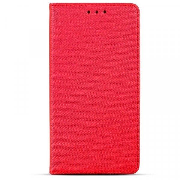 Smart magnet Huawei Y6P (2020) oldalra nyíló mágneses könyv tok szilikon
belsővel piros
