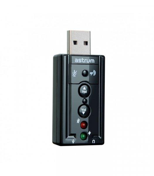 Astrum SC080 USB 2.0 külső sztereo 3D hangkártya 7.1 csatornás