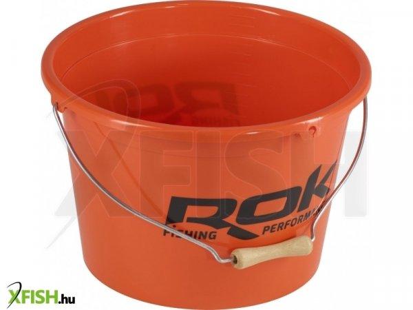 Rok Fishing Round Bait Bucket Kerek vödör fedél nélkül Narancssárga 18 L