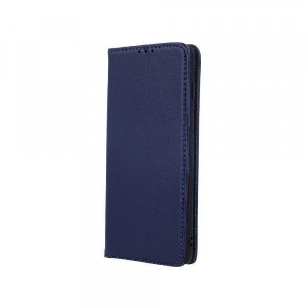 Genuine Leather Samsung A726 Galaxy A72 5G (2020) oldalra nyíló mágneses
bőrhatású könyv tok szilikon belsővel kék