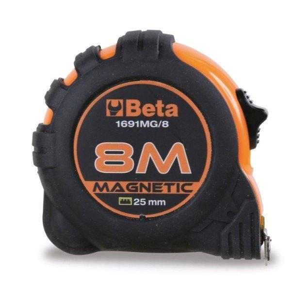 Beta 1691MG/8 m Mágneses mérőszalag ütésálló ABS ház, acélszalag, II.
pontossági osztály