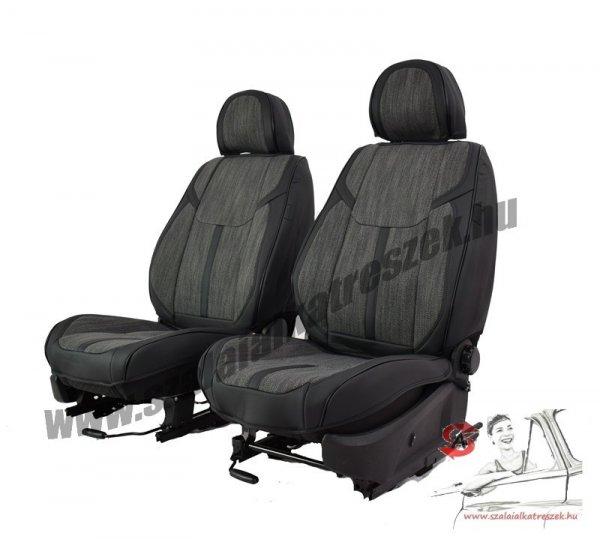 Mazda 6 Iii 2012-Től Méretezett Üléshuzat -Zeus Bőr/Szövet
-szürke/Fekete- 2 Első Ülésre