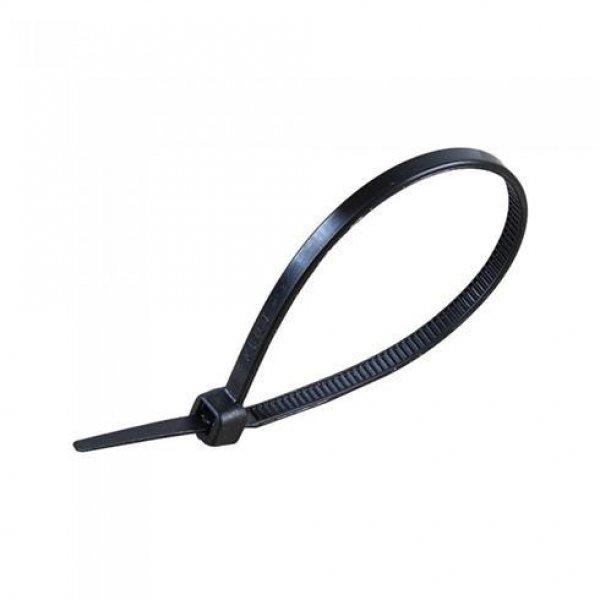 Vezeték rögzítő, kábel kötegelő fekete 4.8x200 mm -100 darab (V-TAC)