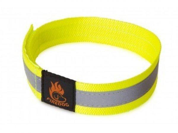 Firedog Fényvisszaverő nyakörv tépőzárral 30 mm 45 cm neon yellow