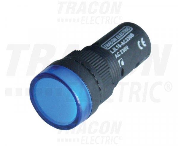 LED-es jelzőlámpa, kék 24V AC/DC, d=16mm