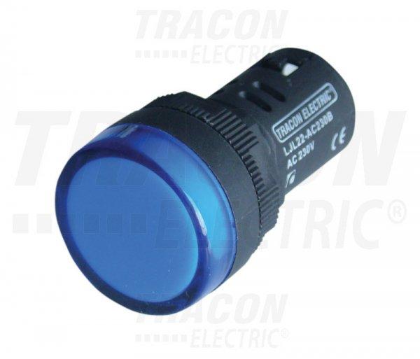 LED-es jelzőlámpa, kék 24V AC/DC, d=22mm