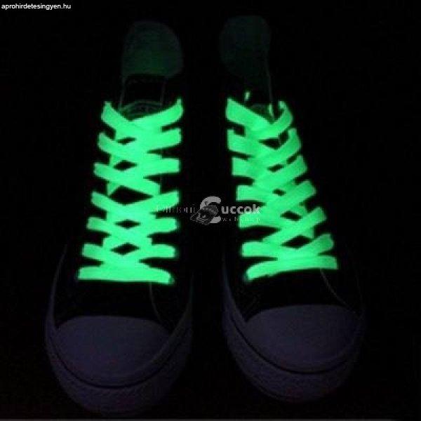 Foszforeszkáló cipőfűző - - Zöld