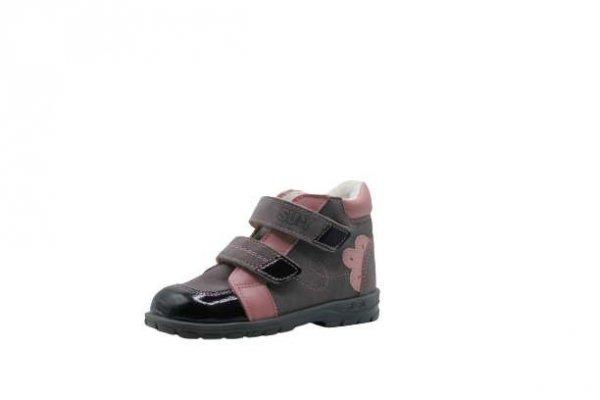 Supykids DORA rózsaszín-fekete bélelt supinált cipő 20-32