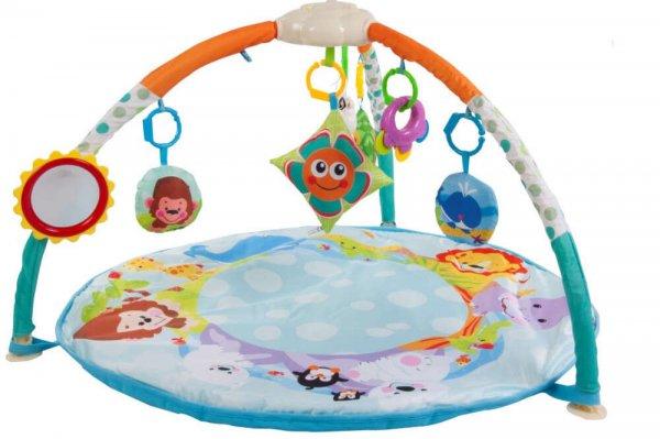 Sun Baby Játszószőnyeg játékhíddal - Vidám állatok #kék