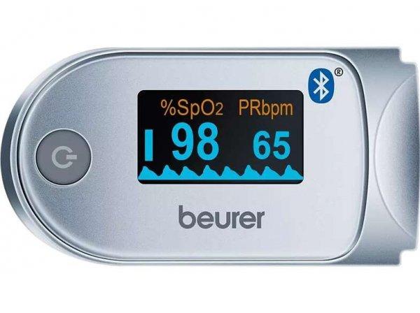 Beurer PO 60 Bluetooth, 100 memória ezüst-fehér pulzoximéter