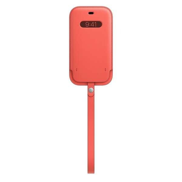 Apple Iphone 12/12 Pro Leather Magsafe gyári rózsaszín bőr védőtok