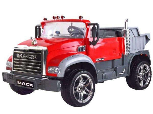 Mack kétszemélyes billenőplatós teherautó piros színben
