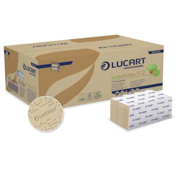 Lucart EcoNatural V2 20 csomag V hajtogatott (190 lap) havanna kéztörlő