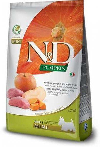 N&D Dog Grain Free Adult Mini sütőtök, vaddisznó & alma (2 x 7 kg) 14 kg