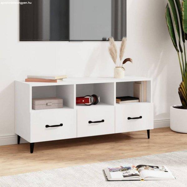 Fehér szerelt fa tv-szekrény 102 x 35 x 50 cm