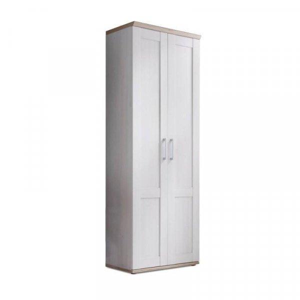 Polcos szekrény 2 ajtóval, fehér-san remo tölgy - PROVANCE - Butopêa
