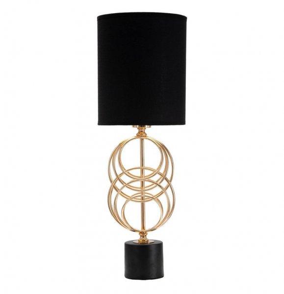 Modern asztali lámpa, körkörös vázzal, fekete-arany - MANGAREVA - Butopêa