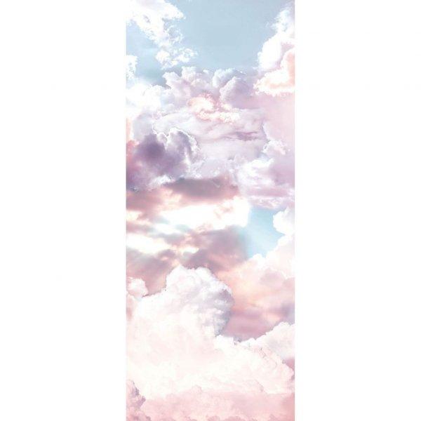 Rózsaszínes felhős eget ábrázoló tapéta, 100x250 cm,
világoskék-rózsaszín - LA VIE EN ROSE - Butopêa