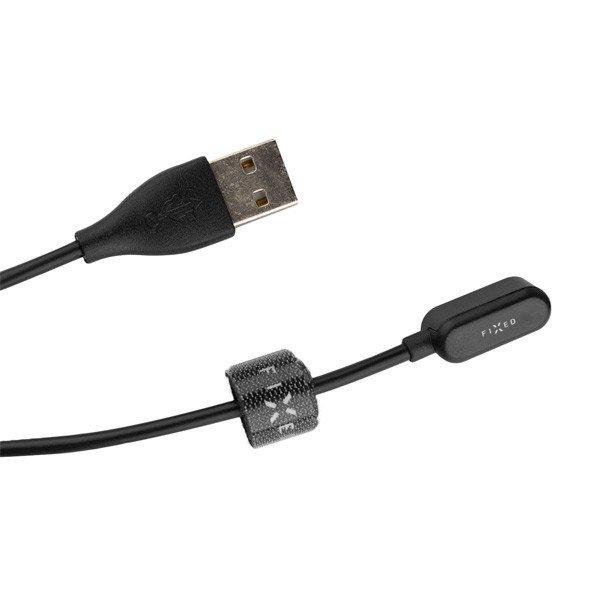FIXED USB töltőkábel Huawei/Honor Band 6 számára, fekete