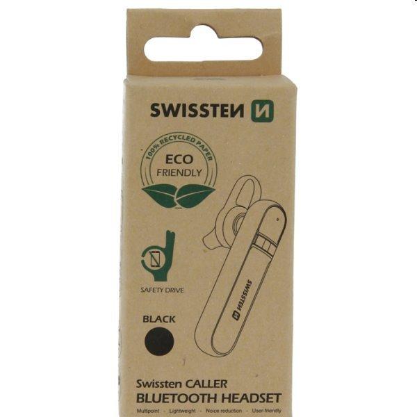 Swissten Bluetooth Fejhallgató caller, fekete