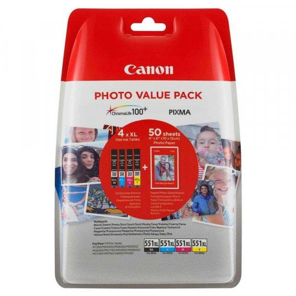 Canon 6443B006 tintapatron Eredeti Fotó fekete, Fotó cián, Fotó
bíborvörös, Fotó, sárga
