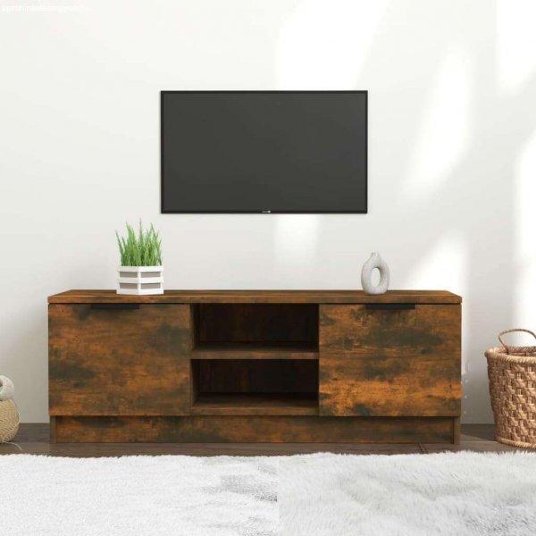 Füstös tölgy színű szerelt fa tv-szekrény 102 x 35 x 36,5 cm