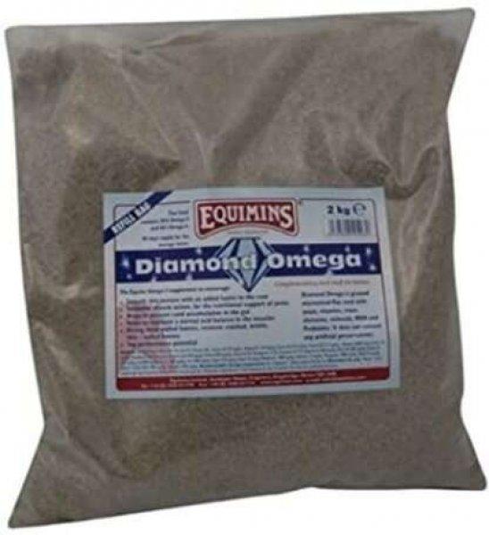 Equimins Diamond Omega - Őrölt porlasztott vitaminos lenmag lovaknak (Zsákos
kiszerelés) 2 kg