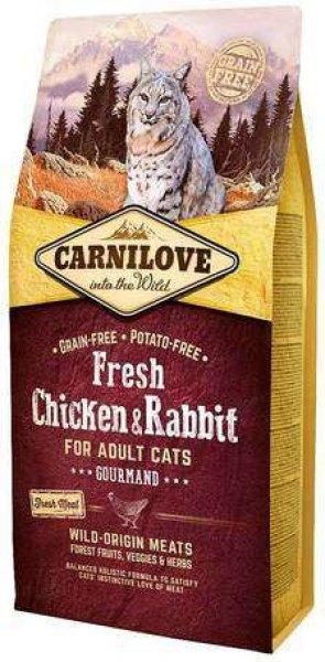 CarniLove Fresh Adult Cat Gourmand csirke- és nyúlhússal 6 kg