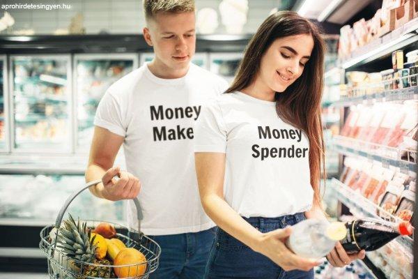 Money maker & Money spender páros fehér pólók